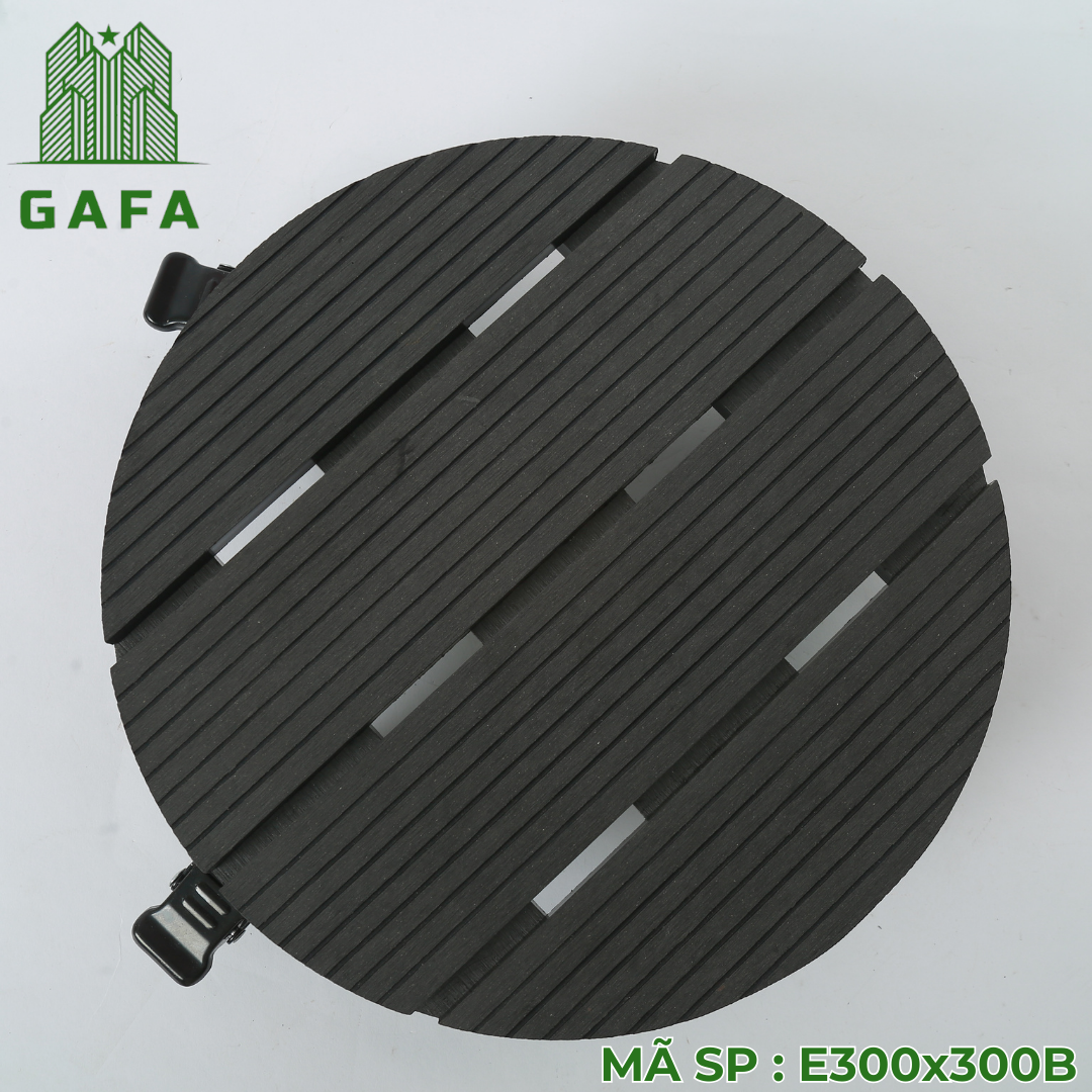 Đế đẩy chậu cây gỗ nhựa Gafa dạng tròn