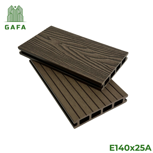 Sàn gỗ nhựa 4 lỗ vuông GAFA [Mặt Vân 3D] - Kích thước 140x25 [E140x25A] - Hình ảnh 2