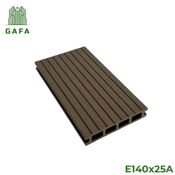 Sàn gỗ nhựa 4 lỗ vuông GAFA [Mặt CHÀ NHÁM] - Kích thước 140x25 [E140x25A] - Hình ảnh 4