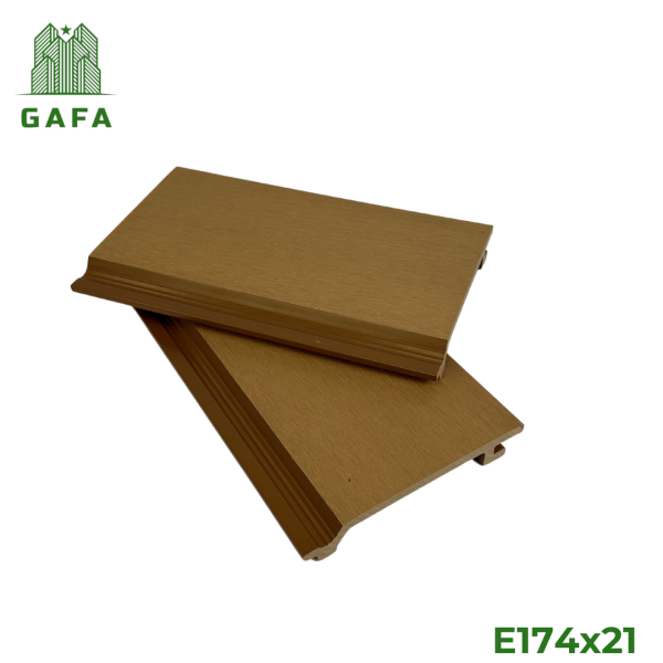Ốp tường gỗ nhựa [Mặt CHÀ NHÁM] GAFA - Kích thước 174x21 [E174x21] - Hình ảnh 2