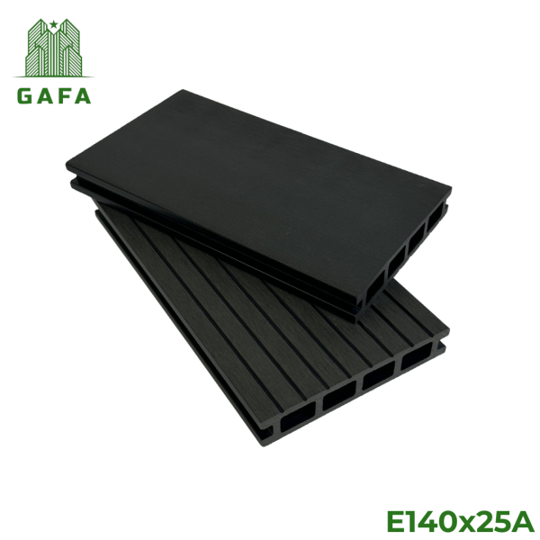 Sàn gỗ nhựa 4 lỗ vuông GAFA [Mặt CHÀ NHÁM] - Kích thước 140x25 [E140x25A] - Hình ảnh 3