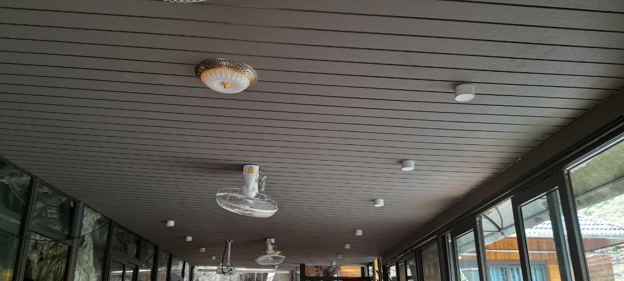 Ứng dụng của gỗ nhựa ngoài trời để ốp trần